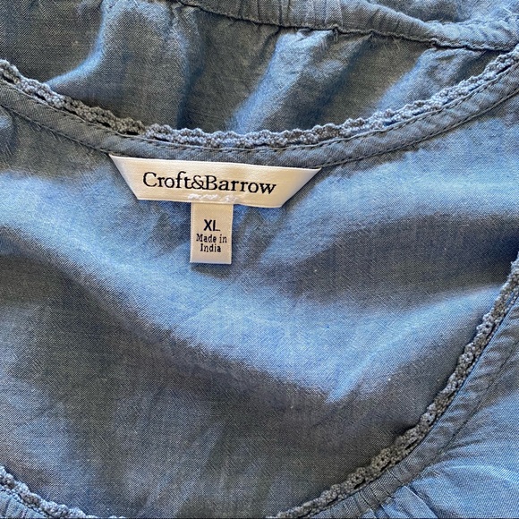 Croft & Barrow • Chambray Cinch Waist Tank Top - Picture 10 of 11